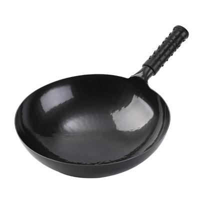 章丘纯手工锻打铁锅无涂层少油烟