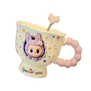 可爱卡通小拉布马克杯ins情侣杯子生日礼物陶瓷水杯女生伴手礼品