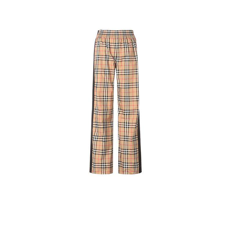 BURBERRY女士格纹休闲裤