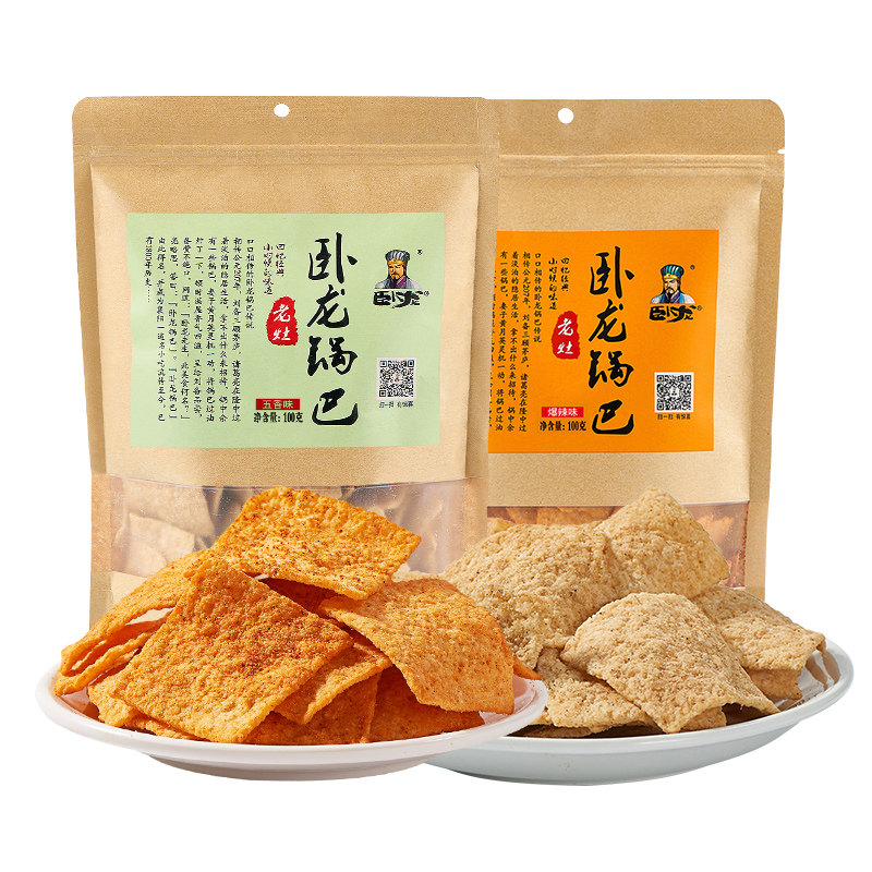 卧龙锅巴老襄阳特产手工老灶100g*2包好吃的休闲网红辣味零食怀旧