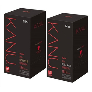 韩国直邮卡奴kanu美式纯咖啡中深度烘焙速溶150条