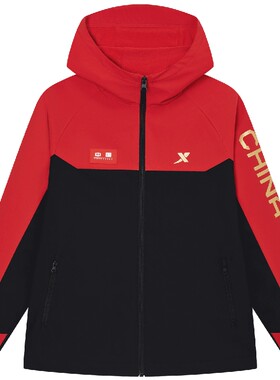 特步童装儿童外套男童冬季新款户外风衣运动服中大童防风摇粒绒男