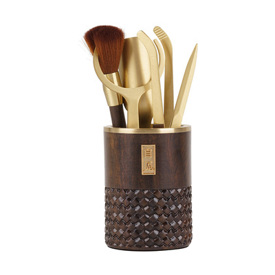 榜盛铜木六君子套装茶道零配