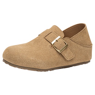 依思q内增高勃肯鞋女加绒2026新款秋冬厚底两穿全包孕妇博肯鞋子