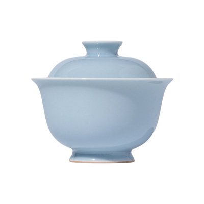 景德镇陶瓷仿古泥颜色釉单个二才盖碗大号手工功夫泡茶茶具一人饮