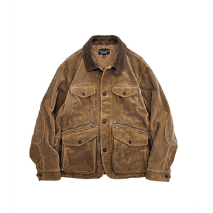 西里布灯芯绒西部猎装外套男水洗多袋户外探险工装复古风衣夹克