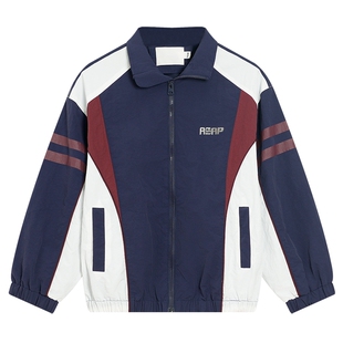 男童春秋韩范撞色机车风运动外套2026新款青少年儿童春季薄款夹克