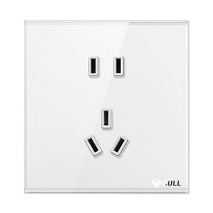 公牛G51钢化玻璃面板墙壁开关插座86型暗装五孔单双开双控C口快充