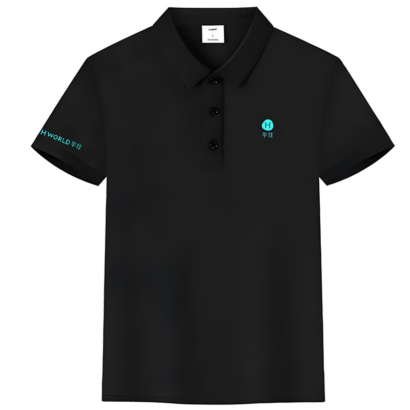 华住酒店工作服polo衫冰丝短袖T恤公司员工文化活动工服定制logo