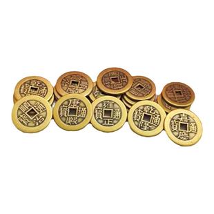 50个加厚铜钱纯黄铜五帝钱顺治康熙雍正乾隆嘉庆仿古清六帝钱币