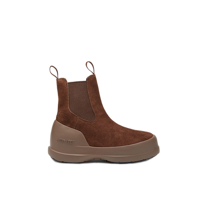 Moon Boot经典款男女同款不分左右棕色LUNA切尔西靴