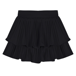 黑色蛋糕裙半身裙女春季大码甜美公主裙高腰显瘦蓬蓬伞裙a字短裙