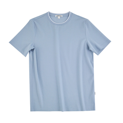 夏季PIMA棉珠地直筒男士圆领T恤