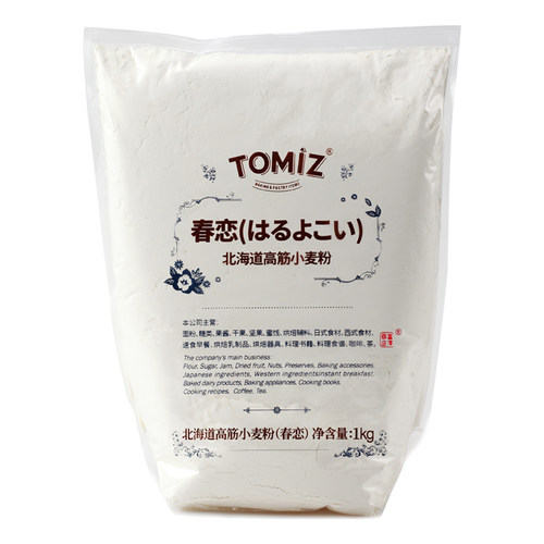 TOMIZ富泽商店春恋北海道高筋小麦粉1kg烘焙面包高筋面粉进口原料