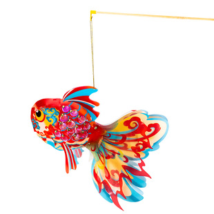 新年元宵灯笼diy手提发光古风琉璃鱼灯材料包儿童手工非遗PVC花灯