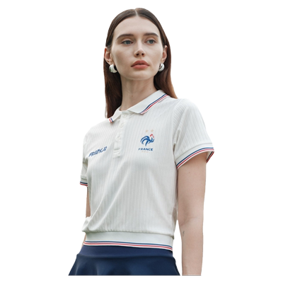 法国国家队polo衫女士短款欧洲杯