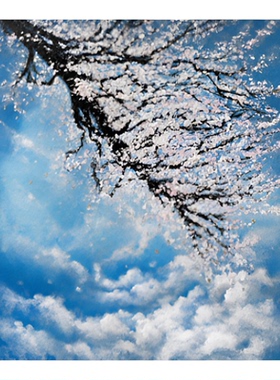 云间花事现代丙烯花卉挂画
