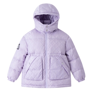 安奈儿童装男童女童短款羽绒服冬纯色户外保暖轻薄防风
