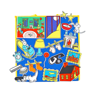 晚安月亮毛毡goodnight moon绘本表演道具围裙剧儿童英语早教教具