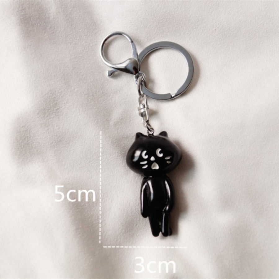 thumbnail for Cat Department Miscellaneous Goods Cartoon Surprise Little Black Cat Series Pendant Black Cat Bag Ornament Cat Key Chain