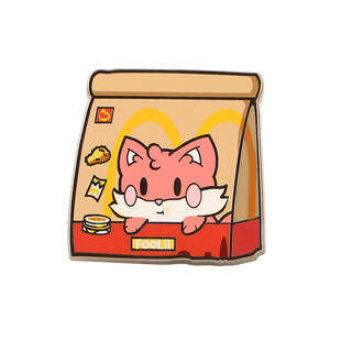 FooLii孚狸麦当劳订餐麦乐送麦咖啡金属徽章胸章仿珐琅纪念章pins