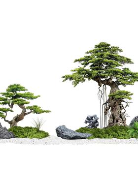 仿真迎客松室内高端轻奢假绿植