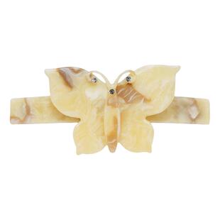 RTEP 定制emijay蜂蜜色蝴蝶花朵法式醋酸加厚加强弹簧夹半扎抓夹