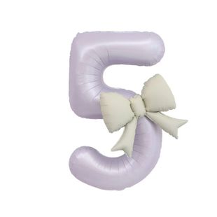 蝴蝶结紫色数字气球40寸铝膜儿童女生日派对装饰场景布置拍照道具