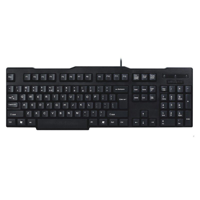 力胜KB2202键盘鼠标套装办公家用USB圆口PS2有线台式机笔记本电脑