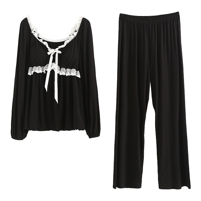 欧若拉睡衣女【定制款】高级感芭比纯欲蕾丝春秋开衫莫代尔家居服