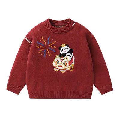 右欧儿童加厚毛衣新年款
