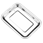 304不锈钢方盘平底60*40蒸饭盘方盆漏盘深盆蒸箱商用托盘子蒸饭柜