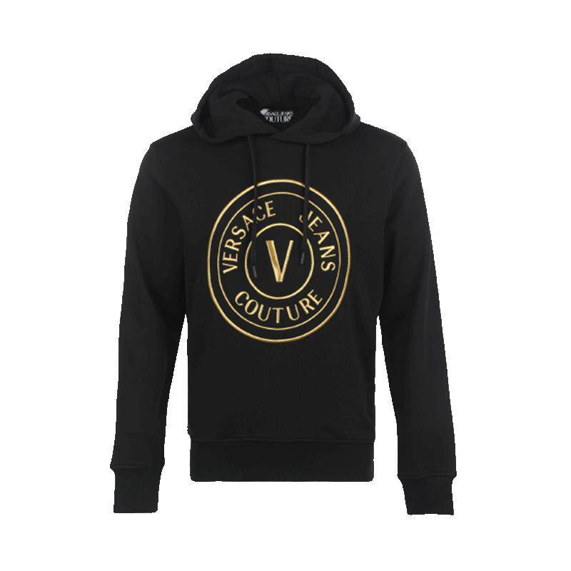【自营】Versace Jeans Couture男士标识LOGO休闲连帽套头卫衣