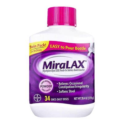 美国进口MiraLAX聚乙二醇3350便秘冲剂578g