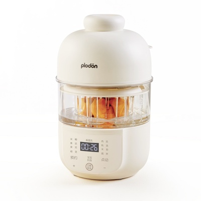 plodon蒸煮一体辅食机五档分龄