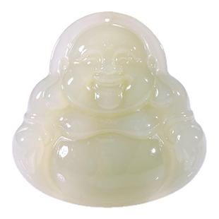 和合玉器青玉玉和田玉佛公挂件弥勒fo吊坠玉石羊脂玉山料颈饰