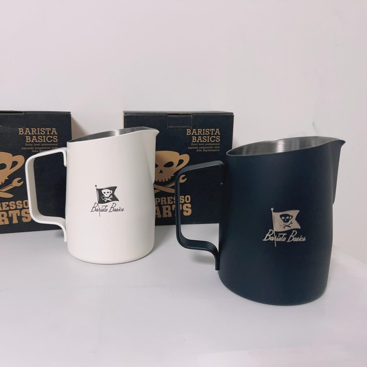 EP尖嘴圆嘴斜口450600ml咖啡拉花缸杯打奶泡杯缸哑光小绿白闪光紫