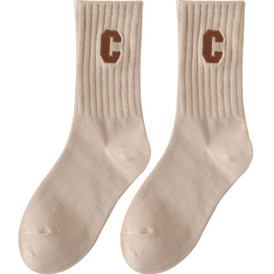 鲨鱼裤配的袜子女款纯棉夏薄新款中筒袜白色长筒袜女士运动女棉袜