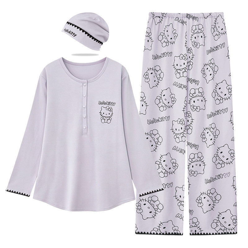 带胸垫赠帽月子服家居