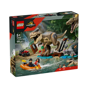 LEGO乐高侏罗纪76975河道恐龙险境逃生男女孩子拼搭积木玩具礼物
