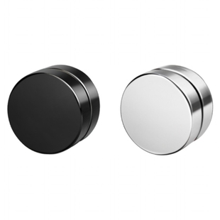 无耳洞磁铁耳钉耳夹男圆形朋克女韩版耳环帅气夹式配饰耳垂钛钢