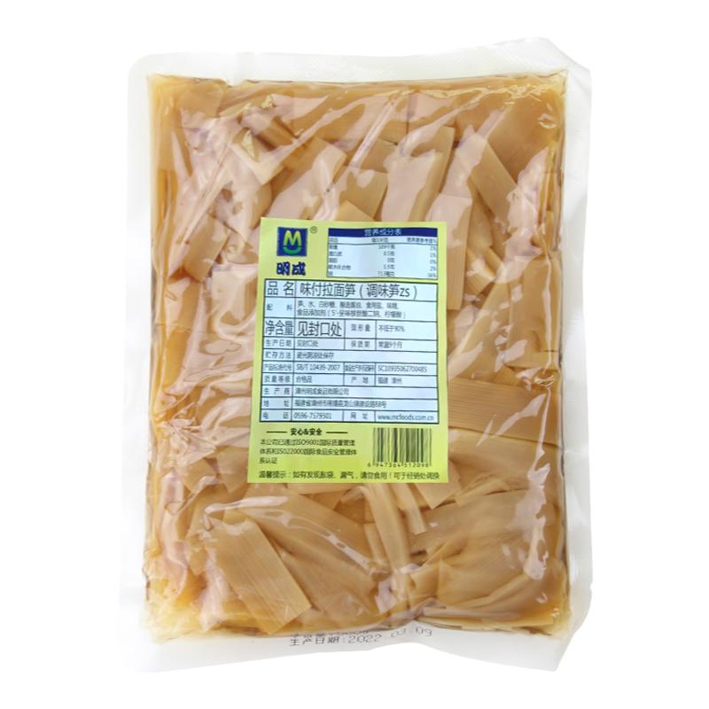 明成日式味付拉面笋片500g调味笋日本料寿司店商用开袋即食笋整袋