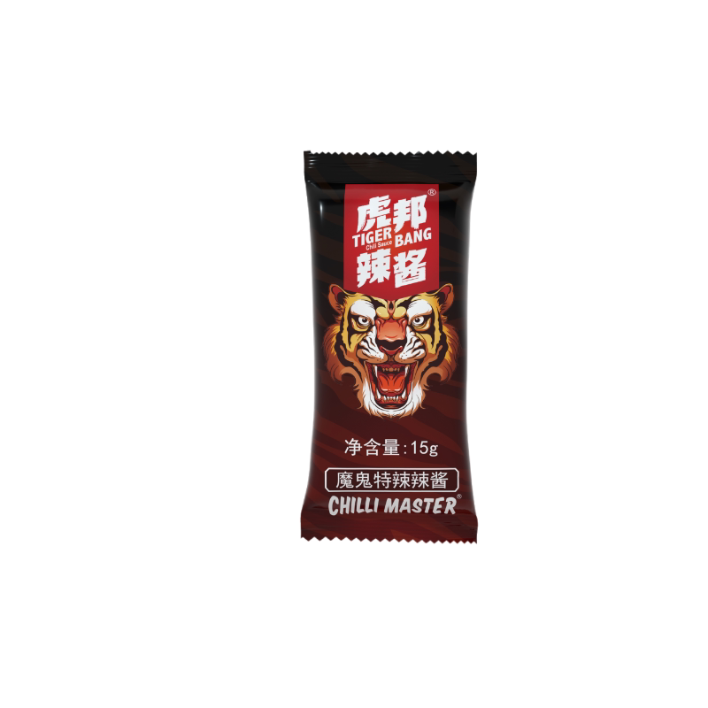 【整箱批发】虎邦辣酱鲁西牛肉酱15g袋装特辣招牌牛肉蒜蓉拌饭酱