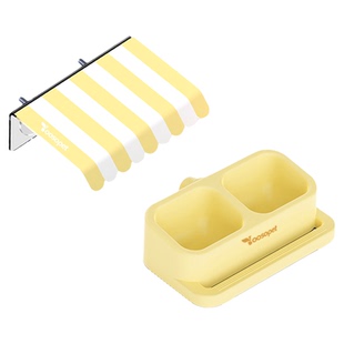 优嗖鹦鹉喂食器鸟用双格食盒防污染鸟粪玄凤虎皮牡丹食盆多鸟同吃