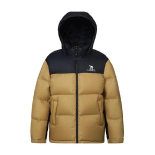 王俊凯同款骆驼户外羽绒服外套男女秋冬款连帽加厚百搭短款面包服