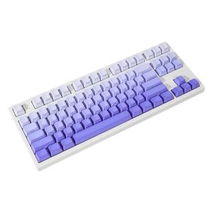 KCPMASTER原创色-雪青键帽渐变透光PBTOEM侧刻68758098机械键盘