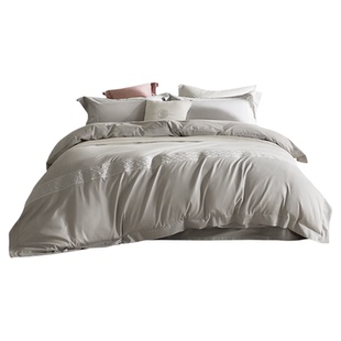 罗莱家纺秋冬100支全棉贡缎磨毛加厚保暖套件单双人床高支四件套