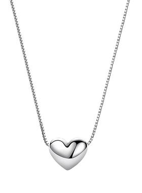 925纯银爱心项链女轻奢小众