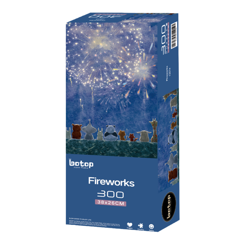 botop拼图成人烟火晚会300片荷兰进口黑卡纸闪光减压玩具儿童礼物