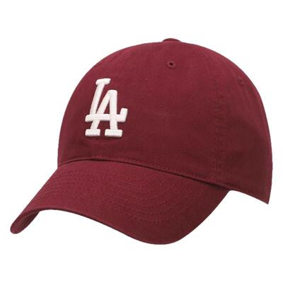 MLB棒球帽男女运动帽本命年红色休闲百搭纯色运动鸭舌帽3ACP6601N